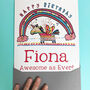 Personalised Big Unicorn Birthday Card, thumbnail 4 of 8