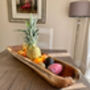 Huge 90cm Teak Root Long Fruit Bowl Wood Handmade Gift Centrepiece, thumbnail 2 of 8