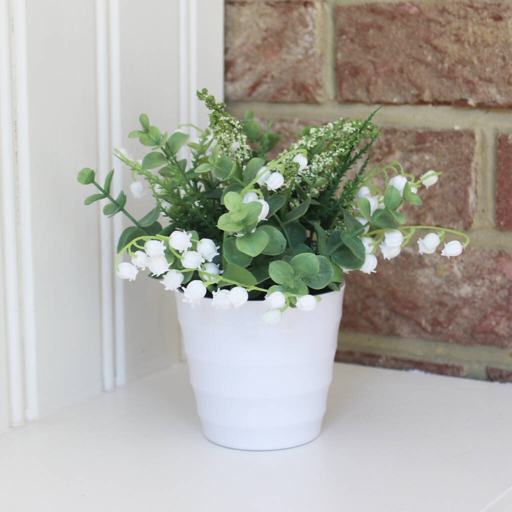 Artificial Potted Green Eucalyptus Arrangement By Lime Tree London