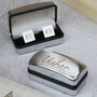 Personalised Usher Wedding Cufflinks And Box Set, thumbnail 2 of 3
