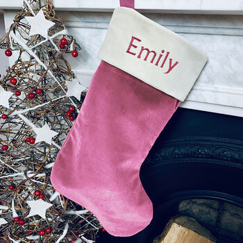 Bertie Bear’s Personalised Christmas Stocking In Pink, 6 of 8