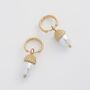 Acorn Pearl Hoops, thumbnail 4 of 7