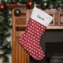 Personalised Christmas Stocking Red Polar Bears Design, thumbnail 1 of 4