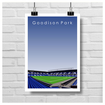 Everton Fc 'Goodison Park' Stadium Art Print Poster A3, 2 of 4