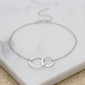 Personalised Sterling Silver Linked Circles Bracelet, 2 of 8