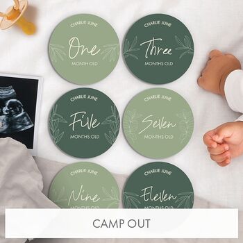 Personalised Botanical Design Milestone Discs, 5 of 10