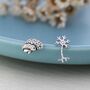 Mismatched Anatomical Brain And Neurone Stud Earrings In Sterling Silver, thumbnail 1 of 12