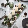 Frosted Pine Christmas Candle Table Centrepiece, thumbnail 1 of 6