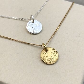 Mini Sunburst Coin Necklace, 5 of 9