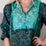 Yasmin Silk Print Embroidered Dress 11, thumbnail 3 of 3