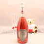 Sparkling Rose Wine With Personalised Pewter Label, thumbnail 1 of 6