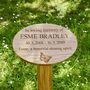 Engraved Oak Oval Shaped Memorial Plaque, thumbnail 1 of 3