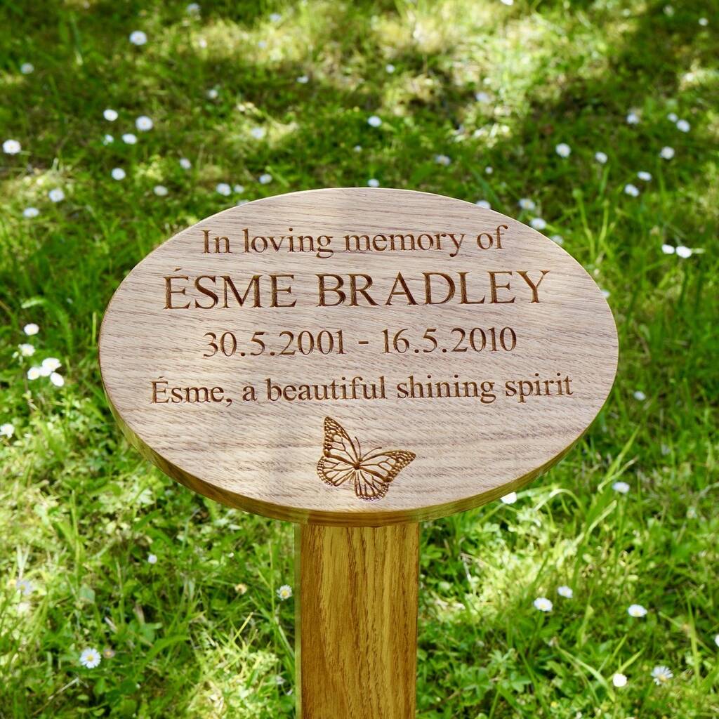 Engraved Oak Oval Shaped Memorial Plaque, 1 of 3