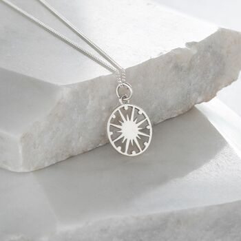 Supernova Token Charm Necklace Sterling Silver, 3 of 10