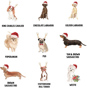 Personalised Dog Christmas Mug, 6 of 8