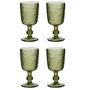 Set Of Four Green Paisley Wine Goblets, thumbnail 2 of 5