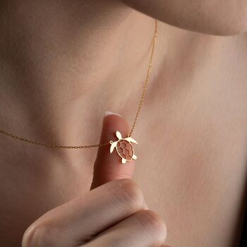 Sterling Silver Turtle Necklace, 3 of 8