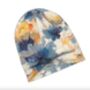 Chemo Headwear Beanie Hat Bandana Yellow Blue Flowers Super Soft, thumbnail 3 of 6