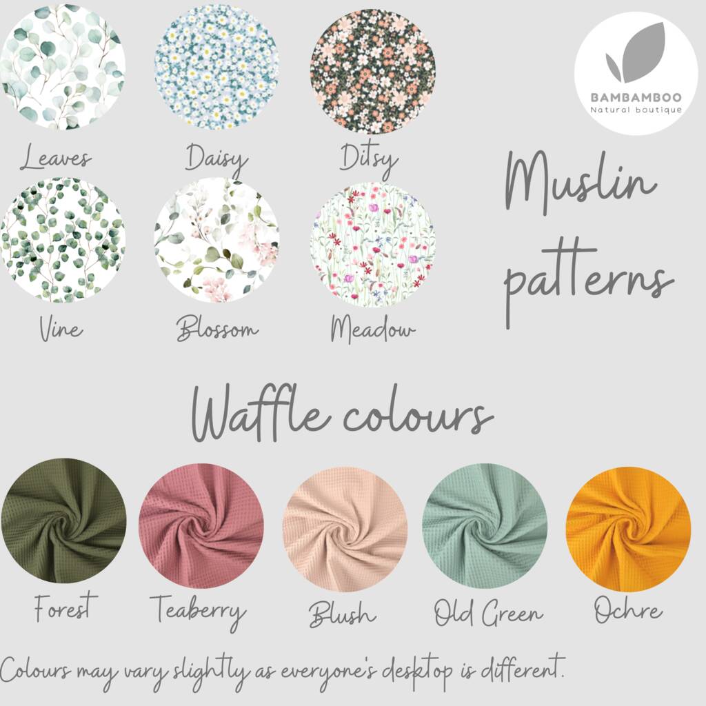 Personalised Organic Muslin Baby Comforter And Teether By Bambamboo