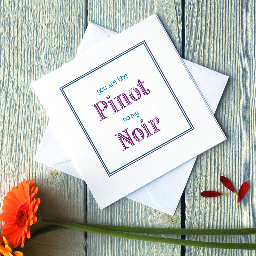 Personalised Pino Noir Card, 1 of 2