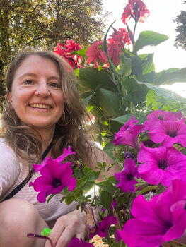 Heart Necklace With Flowers In Black Lacquer, 9 of 9