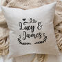 Personalised Cushion With Embroidered Names, thumbnail 1 of 3