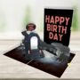Grim Reaper 3D Pop Up Mirrored Tombstone Birthday Card, thumbnail 1 of 7