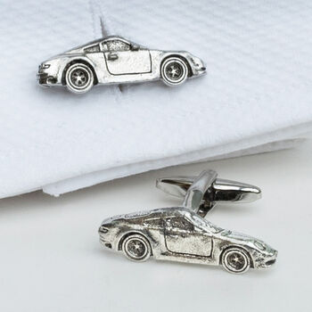 911 Sports Car Pewter Cufflinks, 2 of 3