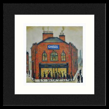 Framed 'Greggs' Print. Lowry Style, 2 of 3