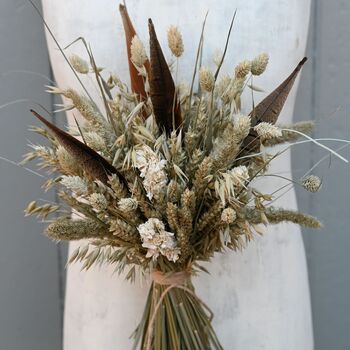 Wedding Dried Flower Bouquet Meadow Neutrals Middle, 3 of 5