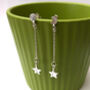 Personalised Moon And Initial Star Mismatched Earrings, thumbnail 2 of 9