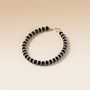 Black Pure Silver Beaded New Born Kids Nazaria Bracelet, thumbnail 1 of 5