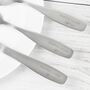 Personalised Three Piece Swirls And Hearts Cutlery Set – Perfect For Birthdays, Christenings, And Special Occasions, thumbnail 3 of 4
