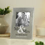 Personalised Mr And Mrs 4x4 Glitter Glass Photo Frame, thumbnail 2 of 3