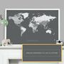 Personalised Pinboard World Map, thumbnail 11 of 12