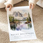 Travel Destination Poster For Rocky Mountains Colorado, thumbnail 4 of 7