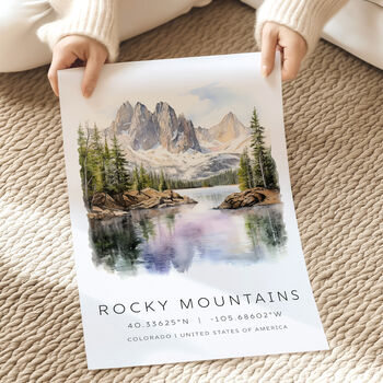 Travel Destination Poster For Rocky Mountains Colorado, 4 of 7