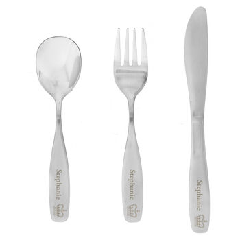 Personalised Three Piece Princess Cutlery Set – Perfect For Birthdays, Christenings, And Special Occasions, 4 of 4