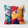 Abstract Jazz Oil Painting Cushion Cover, thumbnail 1 of 7