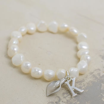 Initial Classic Pearl Lily Bracelet, 2 of 4