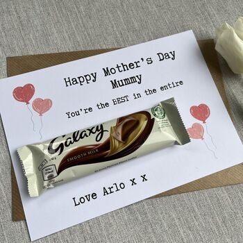 Personalised Mummy/Nan Happy Mother's Day Chocolate Card, 2 of 2