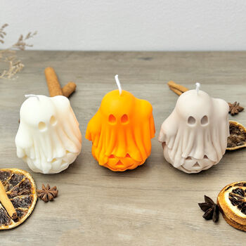 Spooky Ghost And Pumpkin Candle Halloween Decoration, 10 of 10