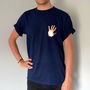 Personalised Handprint On Heart Daddy T Shirt, thumbnail 3 of 6