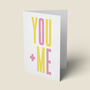 'You Plus Me' Valentines Card, thumbnail 1 of 4