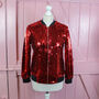Red All Night Long Sequin Jacket, thumbnail 8 of 9