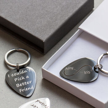 'I Couldn't Pick A Better Friend' Guitar Picker Keyring, 3 of 7