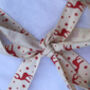 20m Roll Of Cotton Twill Deer And Star Ribbon, thumbnail 2 of 3