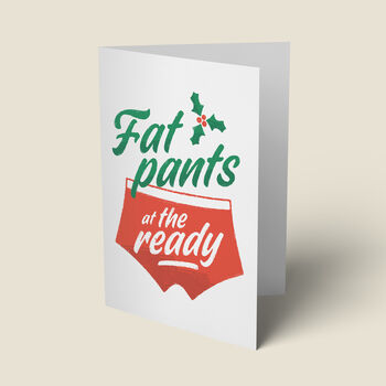 'Fat Pants' Funny Christmas Card, 2 of 6