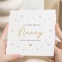 Personalised Nanny Mothers Day Card With Hearts, thumbnail 1 of 7
