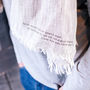 Personalised I Love You Dad Linen Scarf, thumbnail 2 of 6